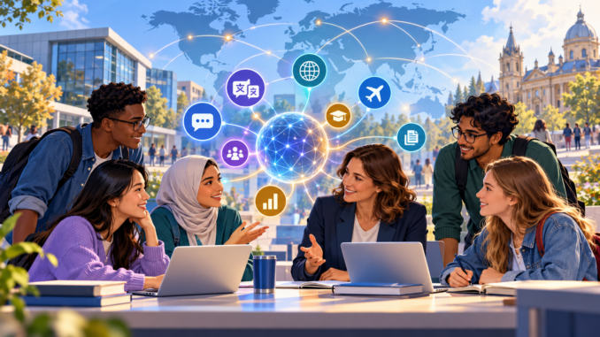 Étudiants internationaux et intelligence artificielle dans une université