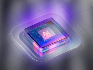 A square object with a purple light coming out of it